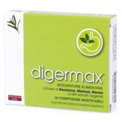 Vital Factors Digermax Integratore Digestivo in Compresse Masticabili, 30 Unità