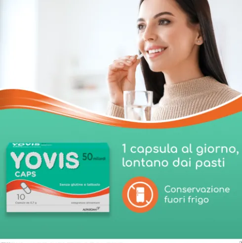 YOVIS caps - Integratore per l'equilibrio della flora intestinale - 10 capsule