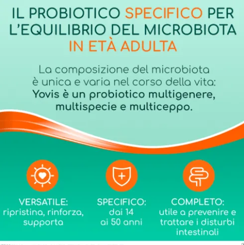 YOVIS caps - Integratore per l'equilibrio della flora intestinale - 10 capsule