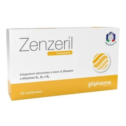 Zenzeril - Integratore a base di Zenzero e Vitamine B per migliorare la digestione e la nausea - 30 Compresse