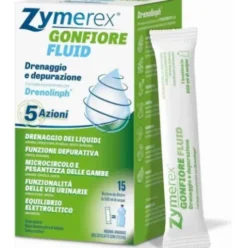 Zymerex Gonfiore Fluid integratore drenante con magnesio per gonfiore 15 bustine